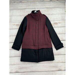 prAna Insulated Wool‎ Blend Caprise 2 in 1 Jacket Women's M Redberry NEW